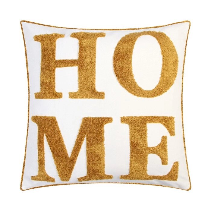 Наволочка декоративная "Этель" Бохо Home, 45х45 см, цвет горчица от компании Интернет-гипермаркет «MOLL» - фото 1