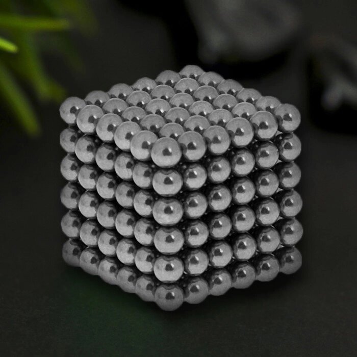 Неокуб черное серебро, 216 шариков d=0,5 см от компании Интернет-гипермаркет «MOLL» - фото 1