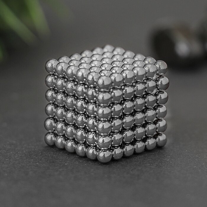 Неокуб серебряный, 216 шариков, d=0,3 см от компании Интернет-гипермаркет «MOLL» - фото 1