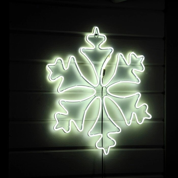 Неоновая фигура "Снежинка", 56 см, 560 LED, 220 В, свечение зелёное от компании Интернет-гипермаркет «MOLL» - фото 1