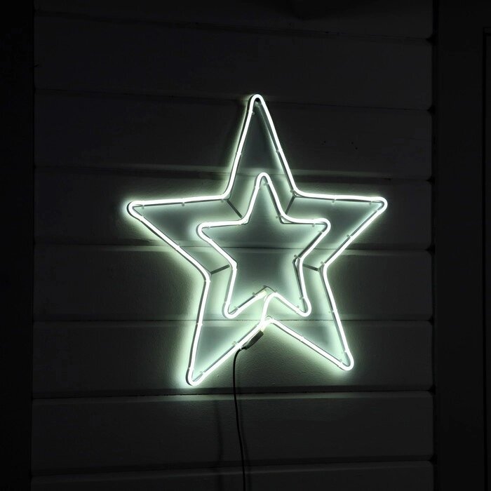 Неоновая фигура "Звезда", 55 см, 672 LED, 220 В, свечение белое от компании Интернет-гипермаркет «MOLL» - фото 1