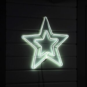 Неоновая фигура "Звезда", 55 см, 672 LED, 220 В, свечение белое