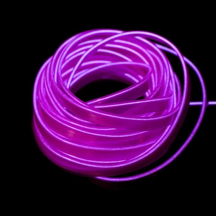 Неоновая нить Cartage для подсветки салона, адаптер питания 12 В, 7 м, фиолетовый от компании Интернет-гипермаркет «MOLL» - фото 1
