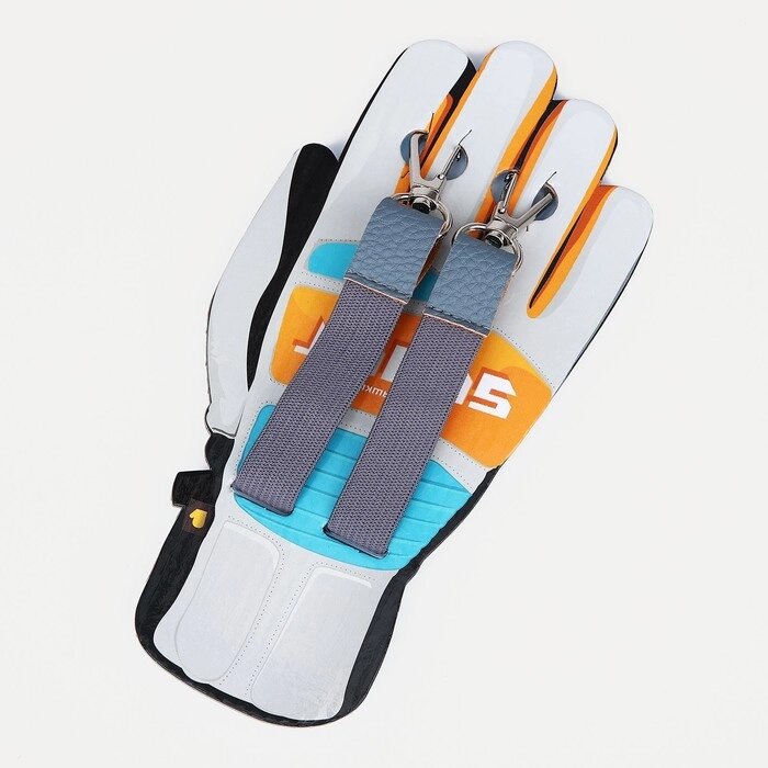 Нетеряшки для спорт. перчаток  с карабином, серый от компании Интернет-гипермаркет «MOLL» - фото 1