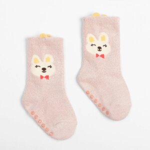 Носки детские махровые со стопперами MINAKU цв. розовый, р-р 10-12 см