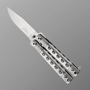 Нож-бабочка Мини, серебристый, клинок 5см