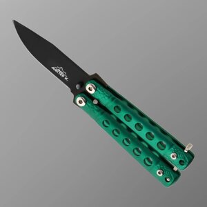 Нож-бабочка Мини, зеленый, клинок 5см