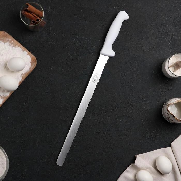 Нож для бисквита, рабочая поверхность 34 см, мелкие зубчики от компании Интернет-гипермаркет «MOLL» - фото 1