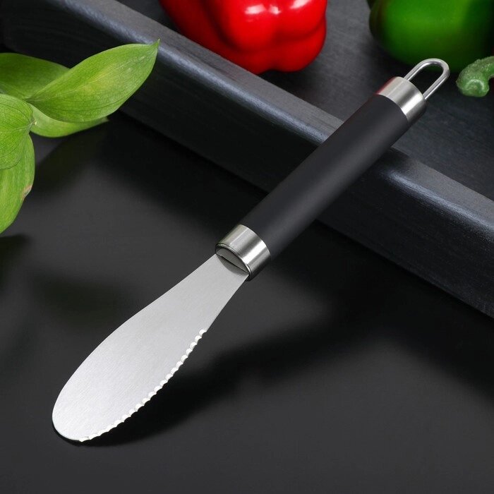 Нож для масла Доляна Venus, нержавеющая сталь, цвет чёрный от компании Интернет-гипермаркет «MOLL» - фото 1