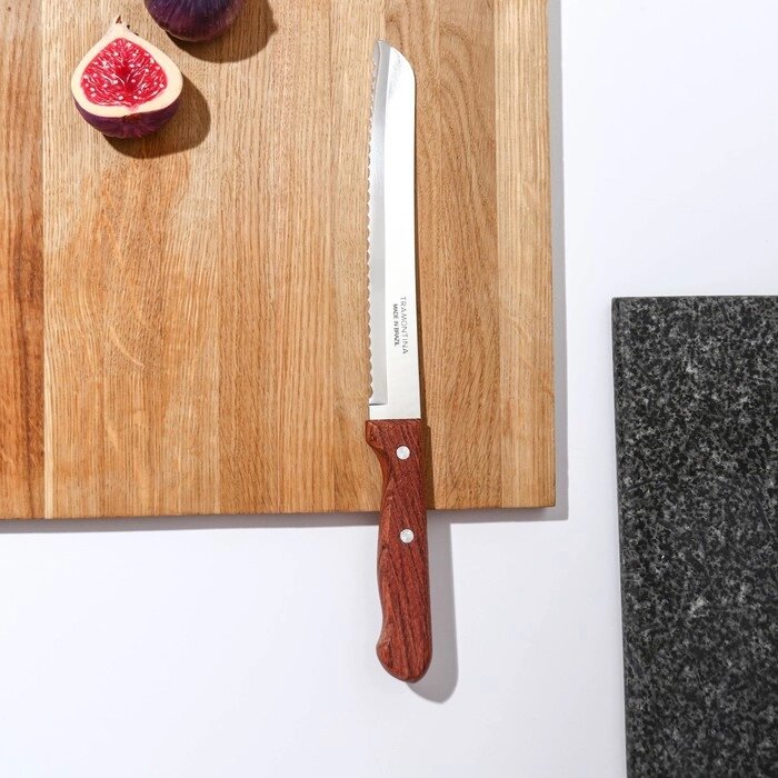 Нож кухонный для хлеба Dynamic, лезвие 20 см, с деревянной ручкой от компании Интернет-гипермаркет «MOLL» - фото 1