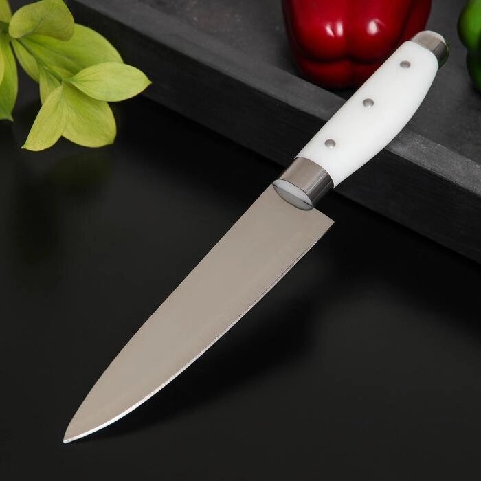 Нож кухонный Доляна "Инканто", лезвие 15 см, цвет белый от компании Интернет-гипермаркет «MOLL» - фото 1