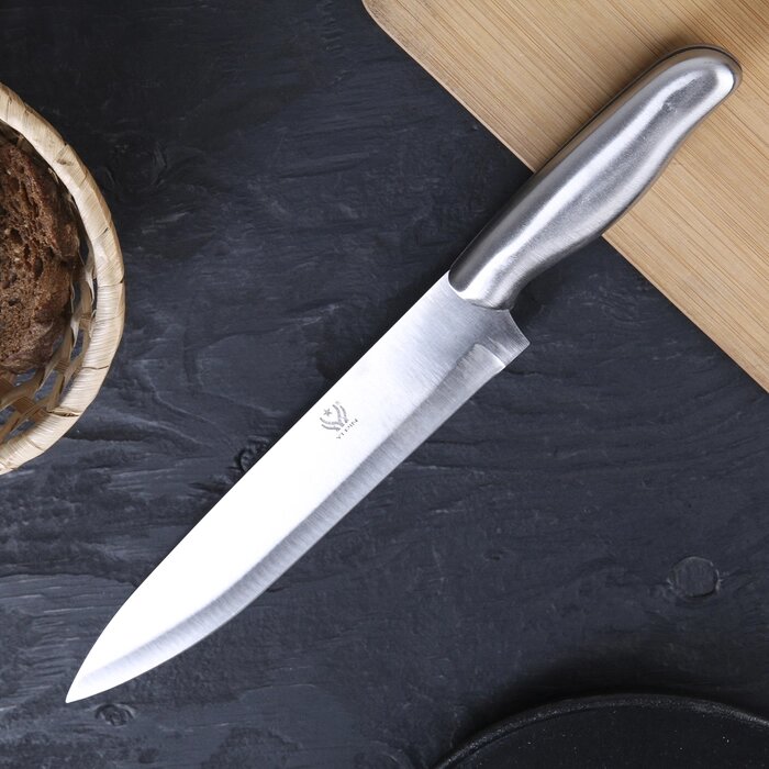 Нож кухонный "Металлик", лезвие 22,5 см от компании Интернет-гипермаркет «MOLL» - фото 1