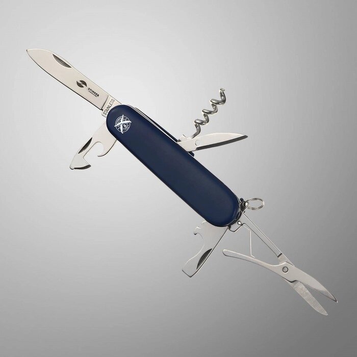 Нож перочинный Stinger, 11 функций, рукоять - АБС-пластик, синий, 9 см от компании Интернет-гипермаркет «MOLL» - фото 1