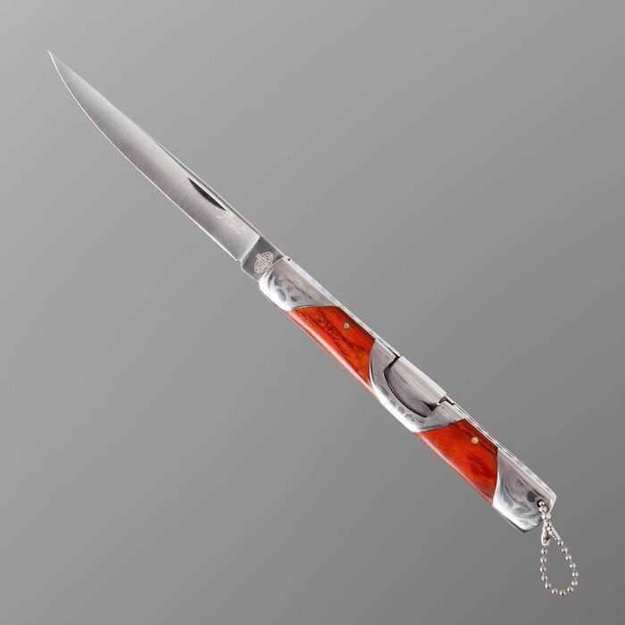 Нож складной "Лис" сталь - 420, рукоять - сталь/дерево, клинок - 11 см от компании Интернет-гипермаркет «MOLL» - фото 1