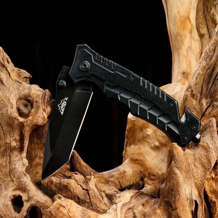 Нож складной полуавтоматический со стропорезом, 20см, клинок 9см от компании Интернет-гипермаркет «MOLL» - фото 1