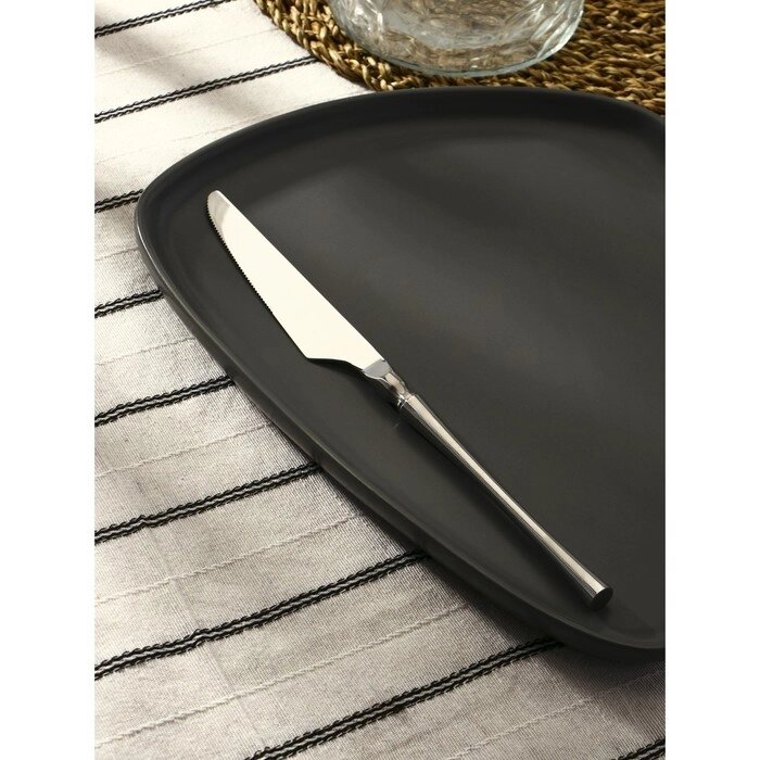 Нож столовый 23,5 см "Фьюжн" цвет серебро от компании Интернет-гипермаркет «MOLL» - фото 1
