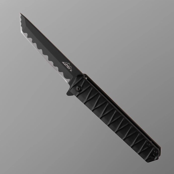 Нож-танто складной серебристый, клинок 9см от компании Интернет-гипермаркет «MOLL» - фото 1