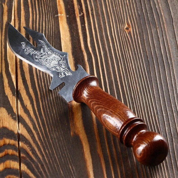 Нож-вилка для шашлыка узбекский с гравировкой от компании Интернет-гипермаркет «MOLL» - фото 1