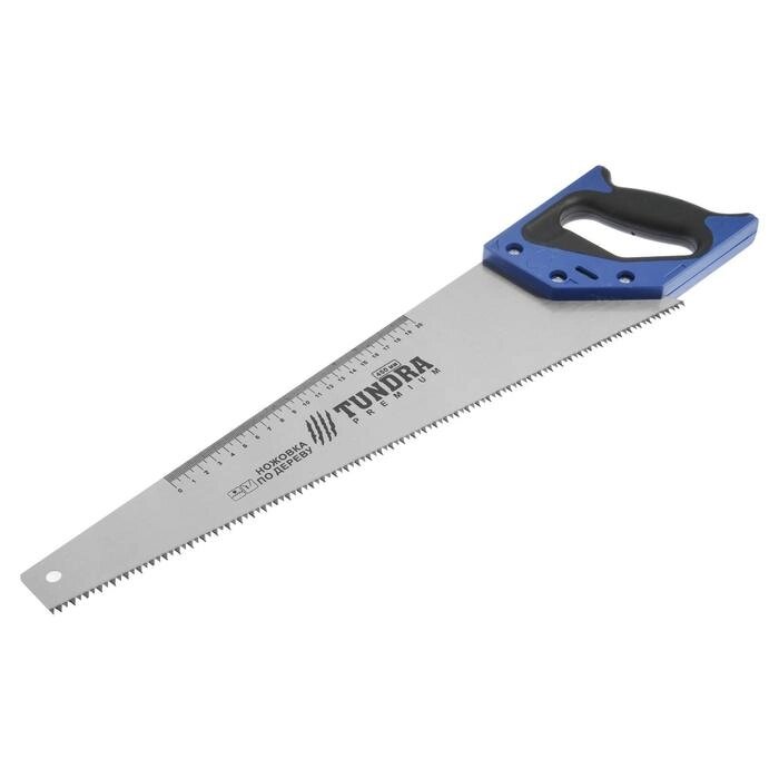 Ножовка по дереву TUNDRA, 2К рукоятка, 2D заточка, каленый зуб, 7-8 TPI, 450 мм от компании Интернет-гипермаркет «MOLL» - фото 1