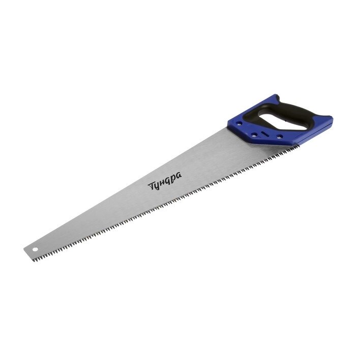 Ножовка по дереву ТУНДРА, 2К рукоятка, 3D заточка, большой зуб 8 мм, 5-6 TPI, 500 мм от компании Интернет-гипермаркет «MOLL» - фото 1