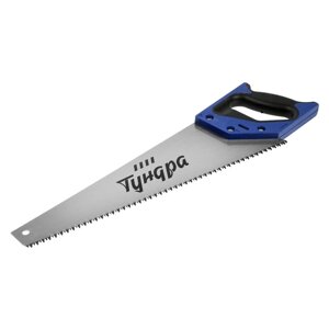 Ножовка по дереву TUNDRA, 2К рукоятка, 3D заточка, каленый зуб, 7-8 TPI, 400 мм