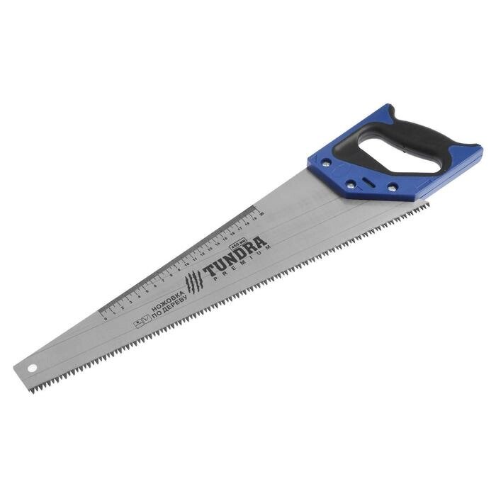 Ножовка по дереву TUNDRA, 2К рукоятка, 3D заточка, каленый зуб, 7-8 TPI, 450 мм от компании Интернет-гипермаркет «MOLL» - фото 1