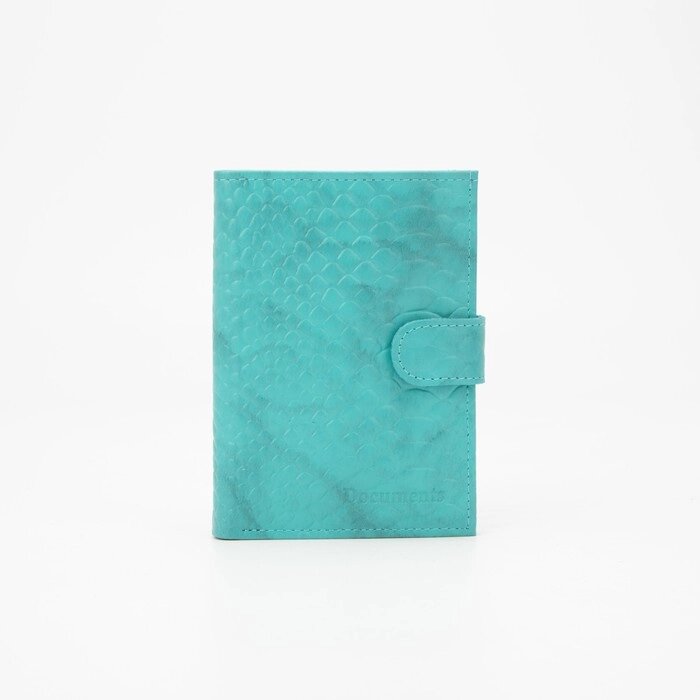 Обложка для автодокументов и паспорта, цвет бирюзовый от компании Интернет-гипермаркет «MOLL» - фото 1