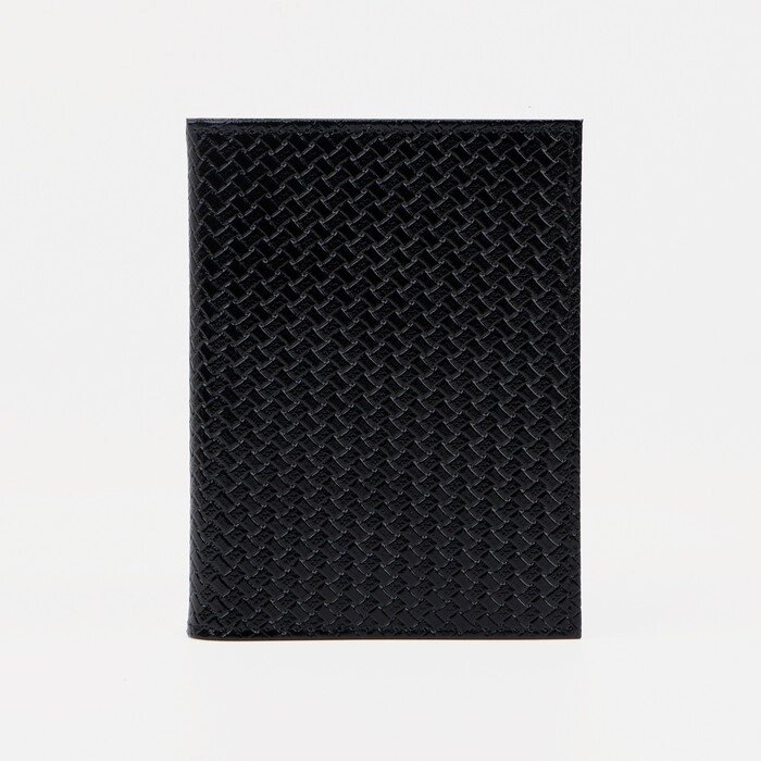 Обложка для автодокументов и паспорта, плетёнка, цвет чёрный от компании Интернет-гипермаркет «MOLL» - фото 1