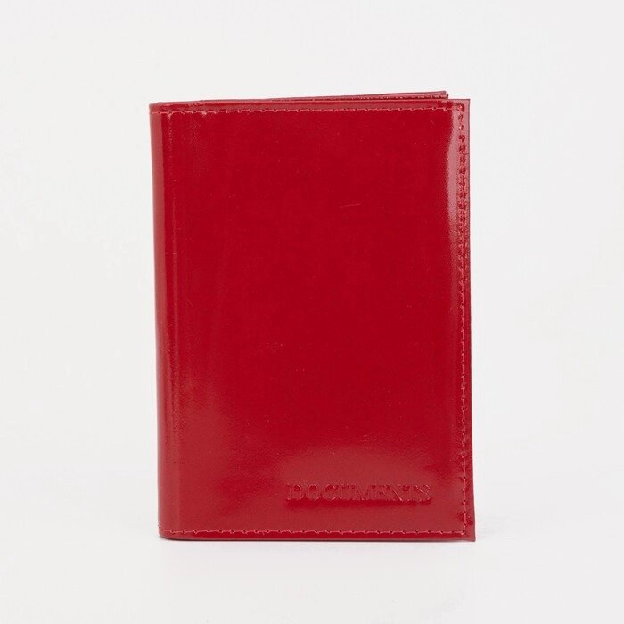 Обложка для автодокументов, отдел для паспорта, цвет красный от компании Интернет-гипермаркет «MOLL» - фото 1