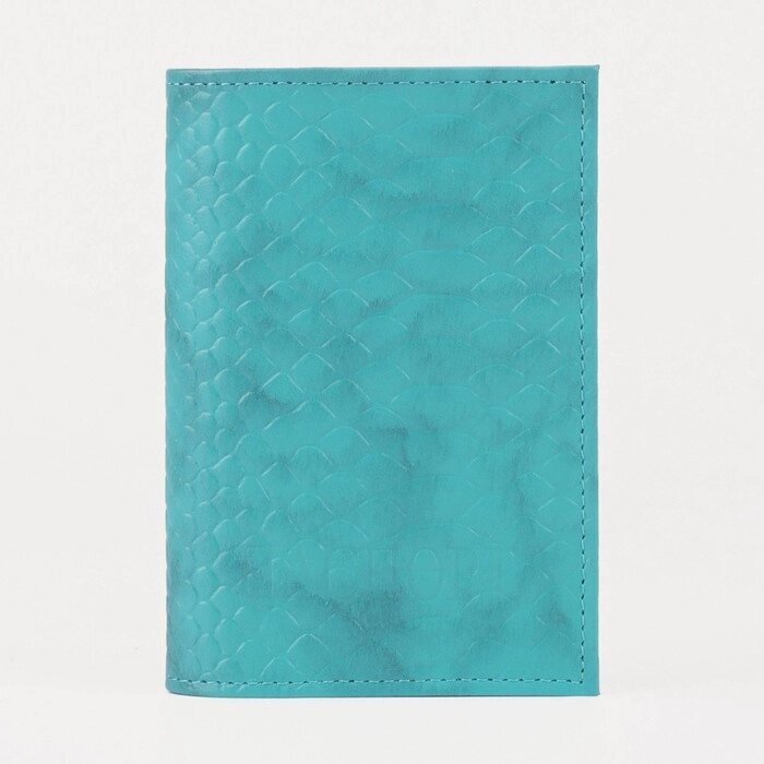 Обложка для паспорта, цвет бирюзовый от компании Интернет-гипермаркет «MOLL» - фото 1