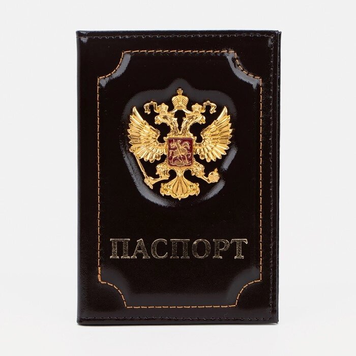 Обложка для паспорта, цвет коричневый от компании Интернет-гипермаркет «MOLL» - фото 1