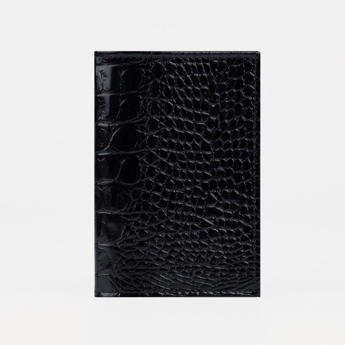 Обложка для паспорта, кайман, цвет чёрный от компании Интернет-гипермаркет «MOLL» - фото 1