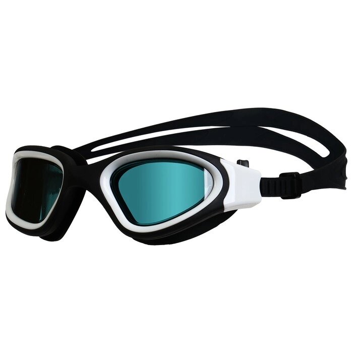 Очки для плавания для взрослых, цвет черно-белый от компании Интернет-гипермаркет «MOLL» - фото 1