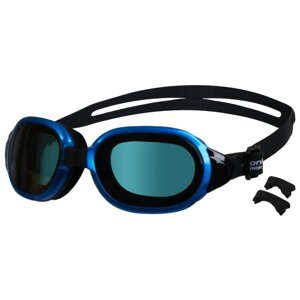 Очки для плавания для взрослых+ набор из 3 носовых перемычек, цвет черно-синий