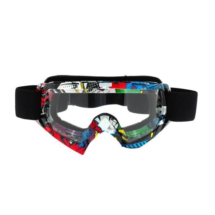Очки-маска для езды на мототехнике, стекло прозрачное, бомбер, ОМ-28 от компании Интернет-гипермаркет «MOLL» - фото 1