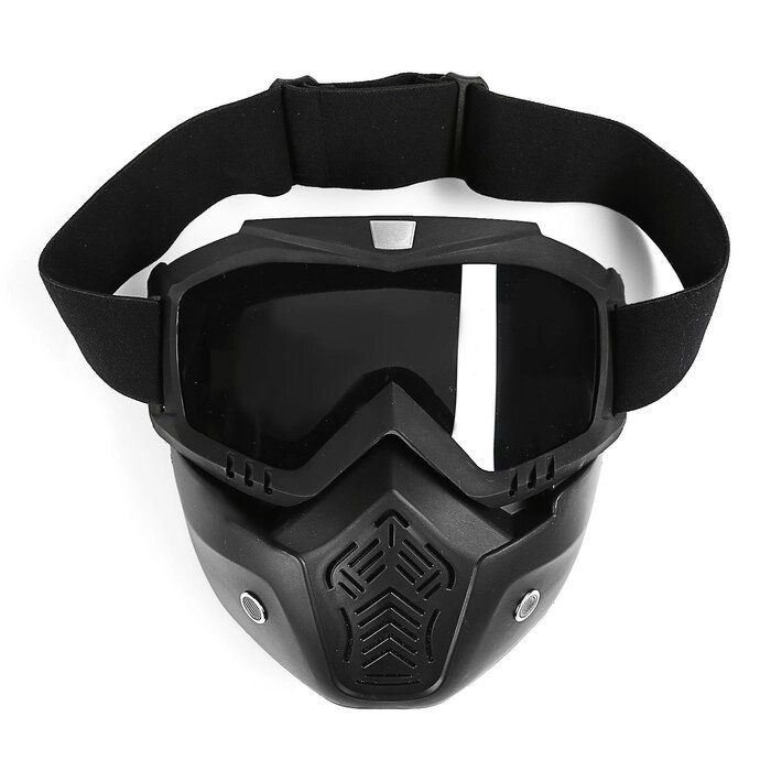 Очки-маска для езды на мототехнике , Torso разборные, стекло с затемнением, черные от компании Интернет-гипермаркет «MOLL» - фото 1