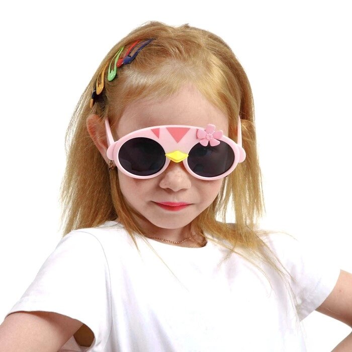 Очки солнцезащитные детские, поляризационные, ширина 13.5 см, дужки гнущиеся  13.5 см от компании Интернет-гипермаркет «MOLL» - фото 1