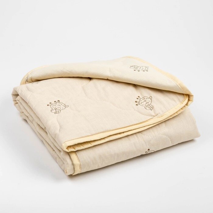 Одеяло Адамас облегчённое Овечья шерсть, размер 110х1405 см, 200 г/м² от компании Интернет-гипермаркет «MOLL» - фото 1