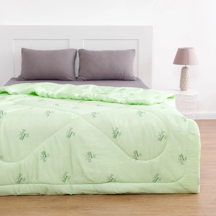 Одеяло Бамбук 220х205 см, полиэфирное волокно 200 гр/м, пэ 100% от компании Интернет-гипермаркет «MOLL» - фото 1
