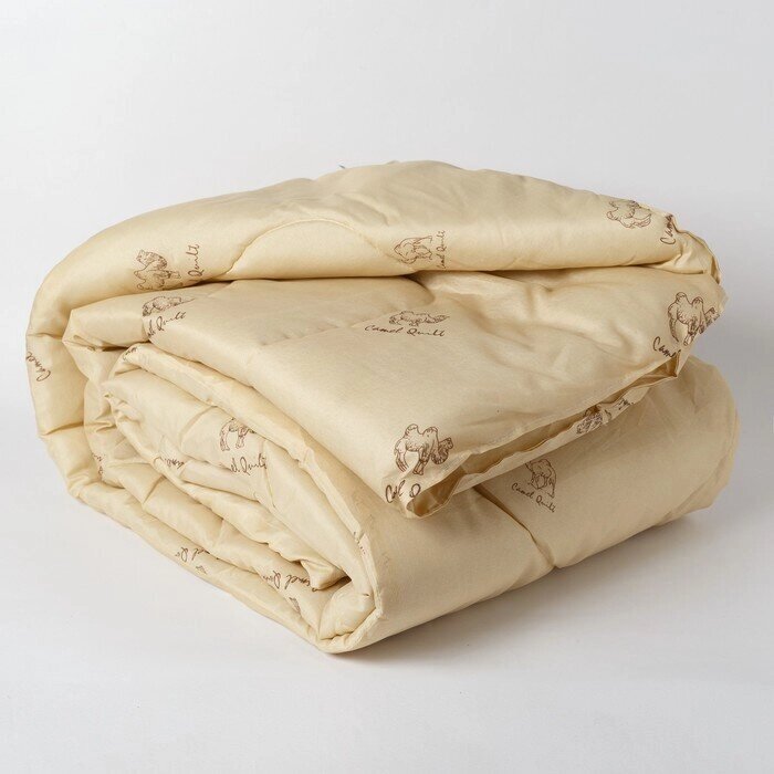 Одеяло Эконом Верблюжья шерсть 140х205 см, полиэфирное волокно, 200г/м2, пэ 100% от компании Интернет-гипермаркет «MOLL» - фото 1