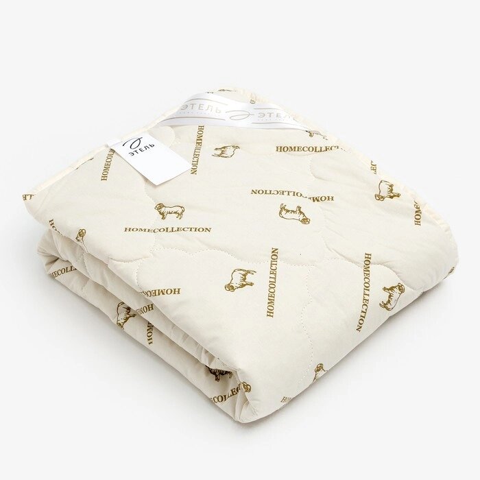 Одеяло "Этель" Овечья шерсть 110*140 см, тик, 300 гр/м2 от компании Интернет-гипермаркет «MOLL» - фото 1