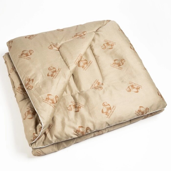 Одеяло Овечья шерсть 140х205 см, 300 гр, пэ, чемодан от компании Интернет-гипермаркет «MOLL» - фото 1