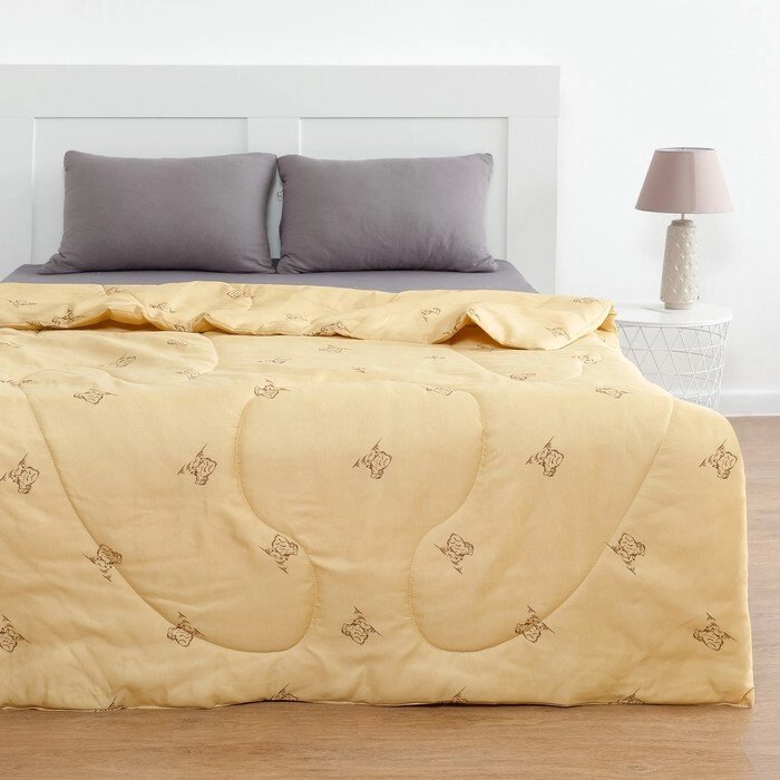 Одеяло Овечья шерсть 140x205 см, полиэфирное волокно 200 гр/м, пэ 100% от компании Интернет-гипермаркет «MOLL» - фото 1