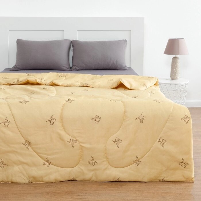 Одеяло Овечья шерсть 172x205 см, полиэфирное волокно 200 гр/м, пэ 100% от компании Интернет-гипермаркет «MOLL» - фото 1