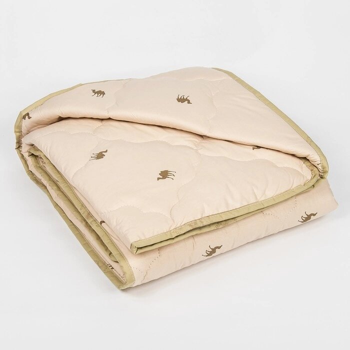 Одеяло всесезонное Адамас "Верблюжья шерсть", размер 140х205  5 см, 300гр/м2, чехол тик от компании Интернет-гипермаркет «MOLL» - фото 1
