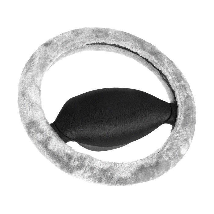 Оплетка на руль, искуственный мех, М, серый W0002 от компании Интернет-гипермаркет «MOLL» - фото 1