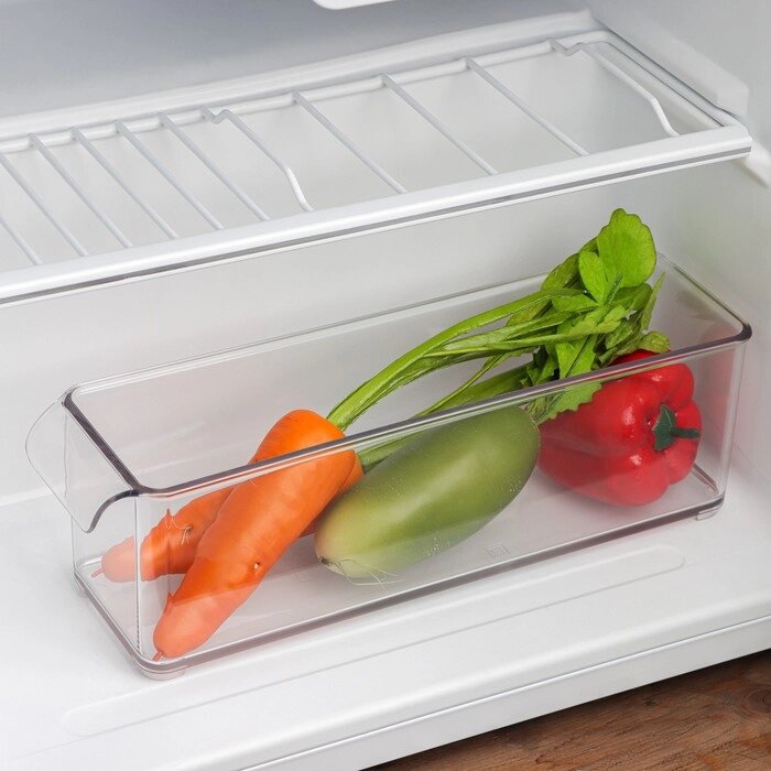 Органайзер для холодильника 32,9х9,6х10,2см Mannaz, цвет прозрачный от компании Интернет-гипермаркет «MOLL» - фото 1