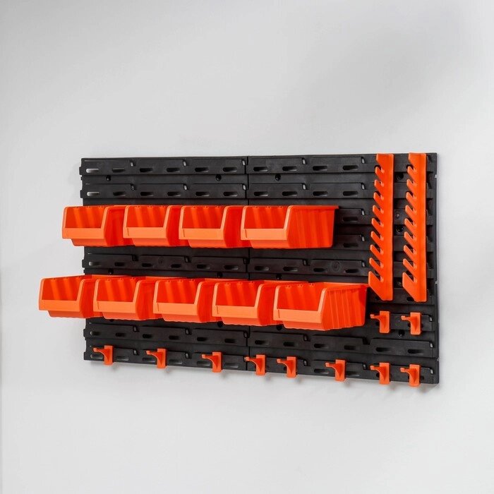 Органайзер настенный с лотками, цвет оранжевый от компании Интернет-гипермаркет «MOLL» - фото 1