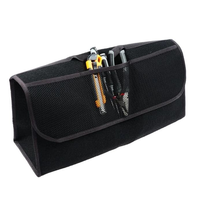 Органайзер в багажник ковролиновый, черный  50х25х15 см от компании Интернет-гипермаркет «MOLL» - фото 1