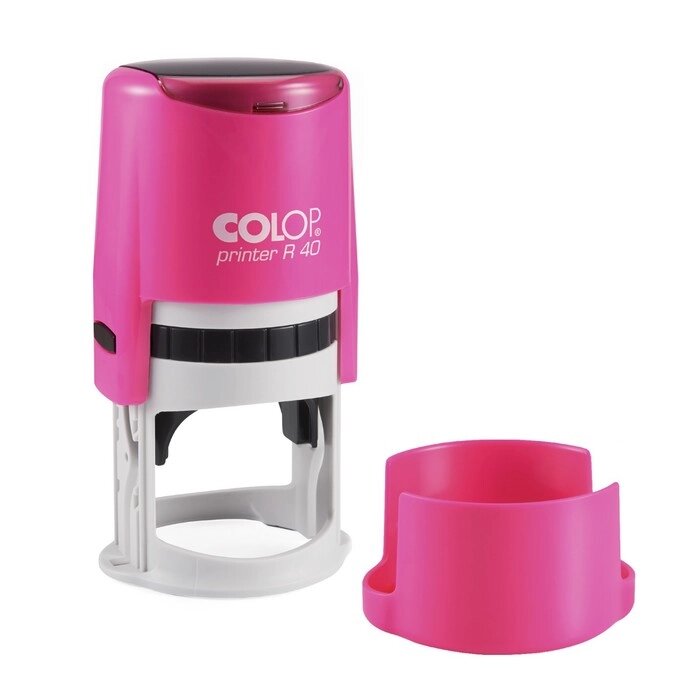 Оснастка для печати круглая Colop Printer R40 40 мм с крышкой неон розовый от компании Интернет-гипермаркет «MOLL» - фото 1